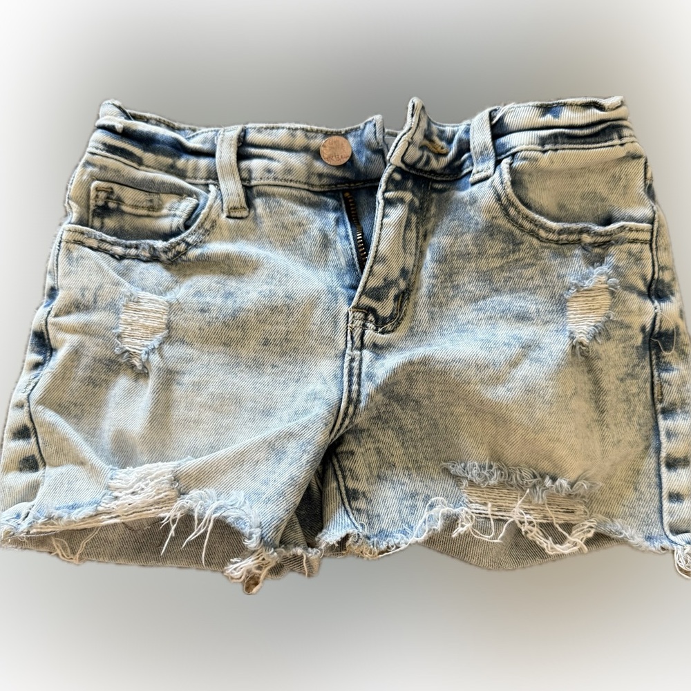 BKE Blue Distressed Denim Shorts
